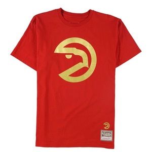 Mitchell & Ness Mens Midas Foil Tee Atlanta Hawks Graphic T-Shirt